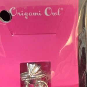 ORIGAMI OWL BABY CARRIAGE CHARM SWAROVSKI CRYSTAL